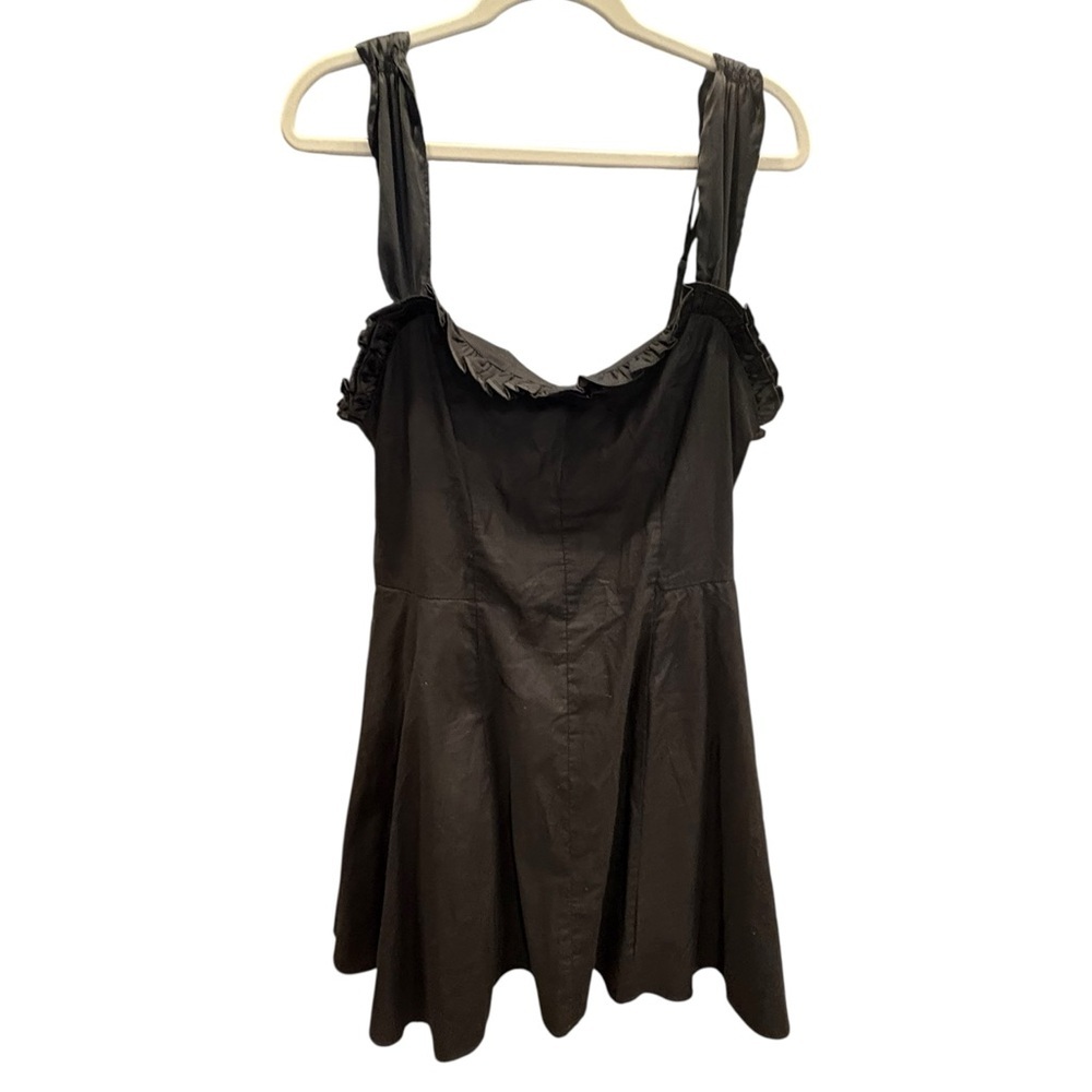 Free People NWT Black Sweetheart Neck Midnight Magic Fit & Flare Dress Size L - Picture 3 of 7